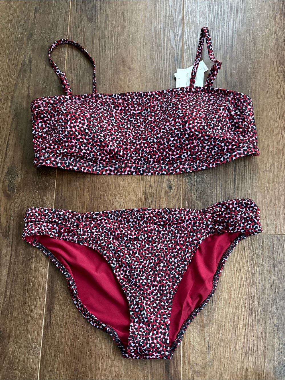 Amazon Essentials brick red leopard Bikini